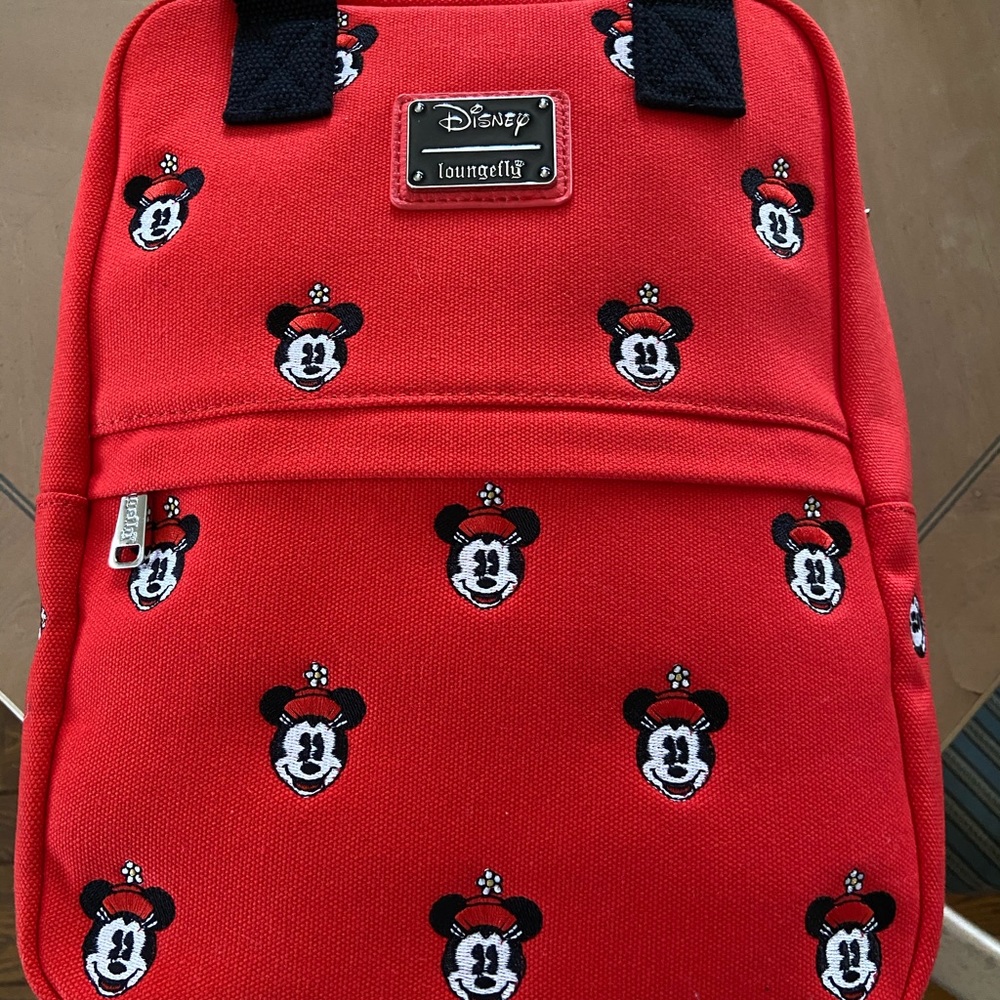 Loungefly Minnie Canvas Embroidered Backpack